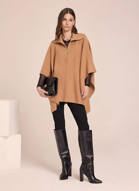 Poncho Paola Caramelo Tricot Feminino